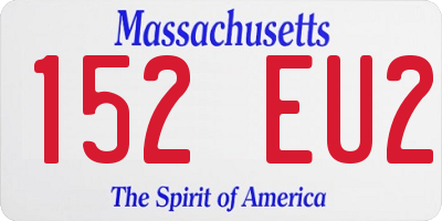 MA license plate 152EU2