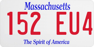 MA license plate 152EU4
