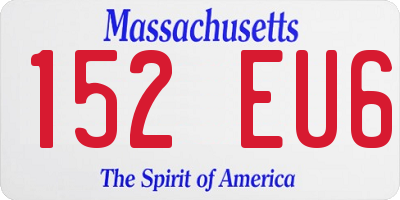 MA license plate 152EU6