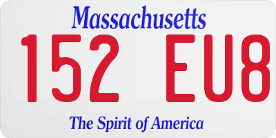 MA license plate 152EU8