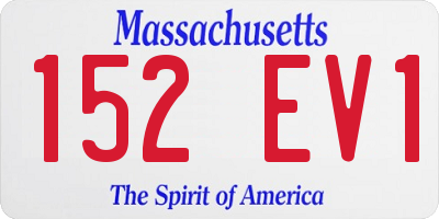 MA license plate 152EV1