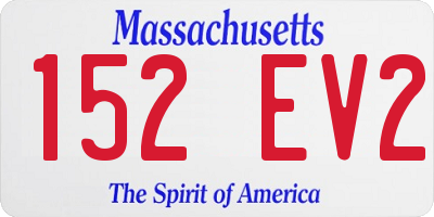MA license plate 152EV2