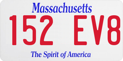 MA license plate 152EV8