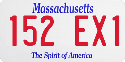 MA license plate 152EX1