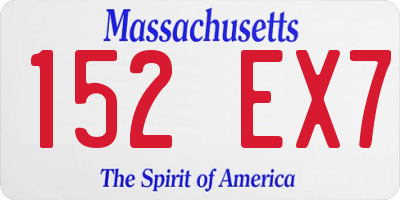 MA license plate 152EX7
