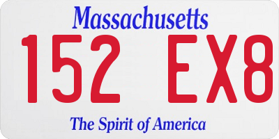 MA license plate 152EX8