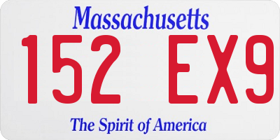 MA license plate 152EX9