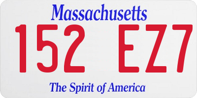 MA license plate 152EZ7
