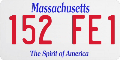 MA license plate 152FE1