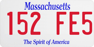 MA license plate 152FE5