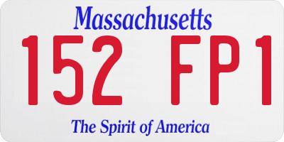 MA license plate 152FP1