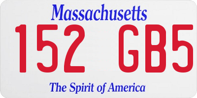 MA license plate 152GB5