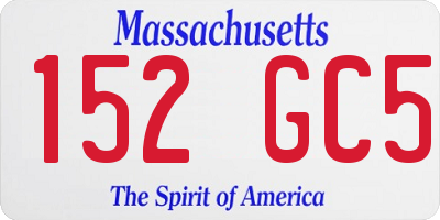 MA license plate 152GC5
