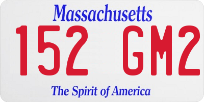 MA license plate 152GM2