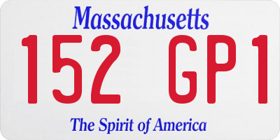 MA license plate 152GP1