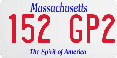 MA license plate 152GP2
