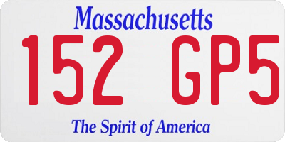 MA license plate 152GP5