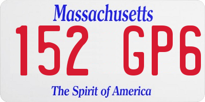 MA license plate 152GP6