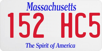 MA license plate 152HC5