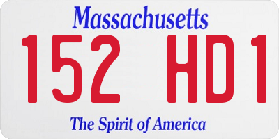 MA license plate 152HD1