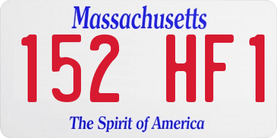 MA license plate 152HF1