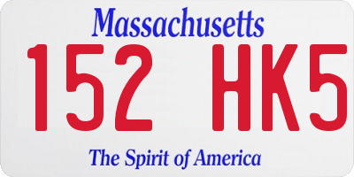 MA license plate 152HK5