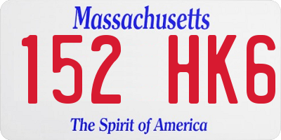 MA license plate 152HK6