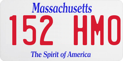 MA license plate 152HM0