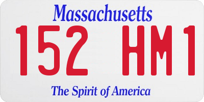 MA license plate 152HM1