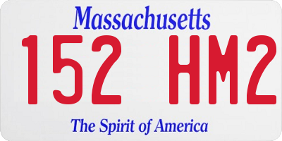 MA license plate 152HM2