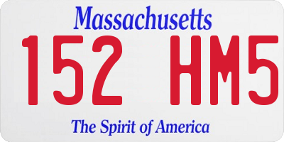 MA license plate 152HM5