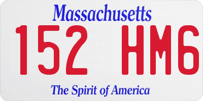 MA license plate 152HM6