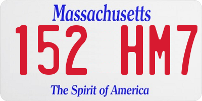 MA license plate 152HM7