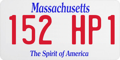 MA license plate 152HP1