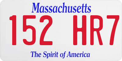 MA license plate 152HR7