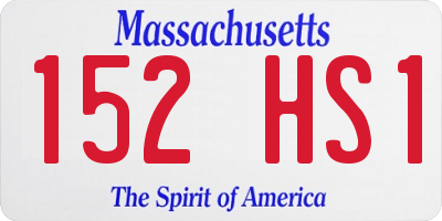 MA license plate 152HS1