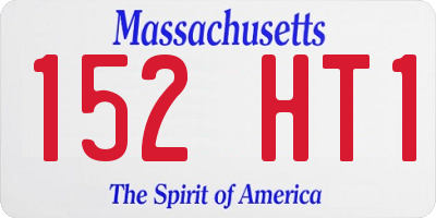 MA license plate 152HT1