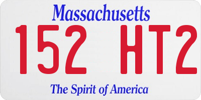 MA license plate 152HT2