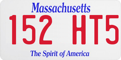 MA license plate 152HT5