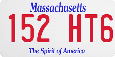 MA license plate 152HT6