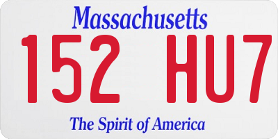 MA license plate 152HU7