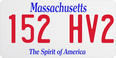 MA license plate 152HV2