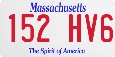 MA license plate 152HV6