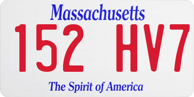 MA license plate 152HV7