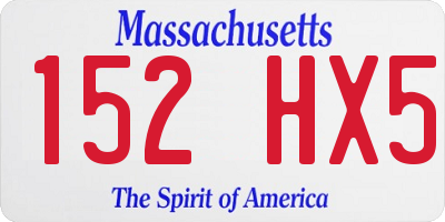 MA license plate 152HX5