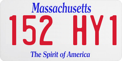MA license plate 152HY1