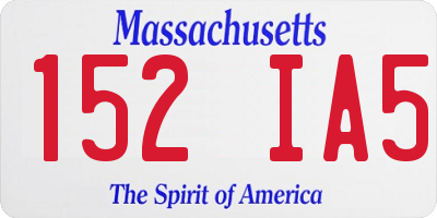 MA license plate 152IA5