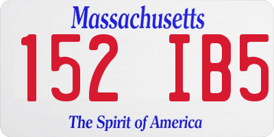 MA license plate 152IB5