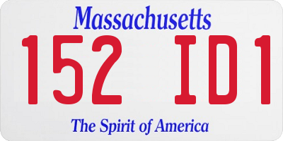 MA license plate 152ID1