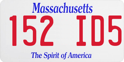 MA license plate 152ID5